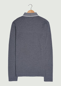 Needham LS Polo Shirt - Navy/White