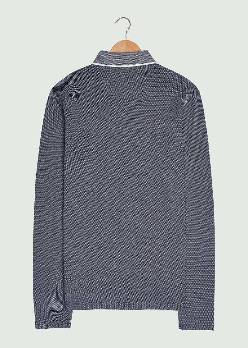 Needham LS Polo Shirt - Navy/White