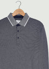 Needham LS Polo Shirt - Navy/White