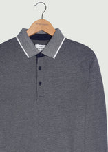 Load image into Gallery viewer, Needham LS Polo Shirt - Navy/White