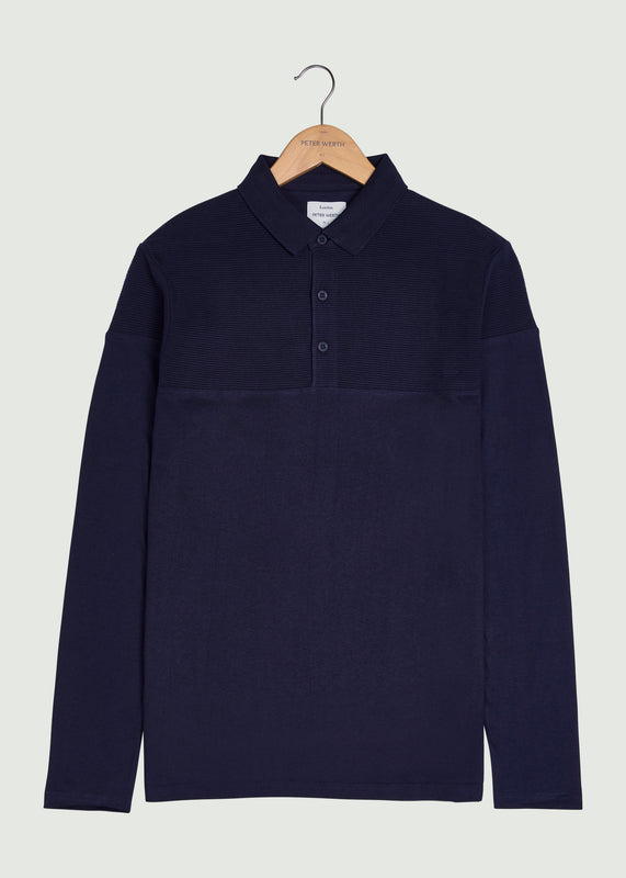 Chessum LS Polo Shirt - Navy