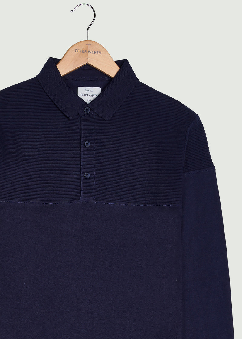 Chessum LS Polo Shirt - Navy
