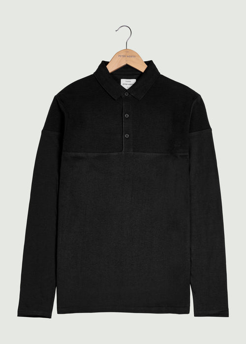 Chessum LS Polo Shirt - Black