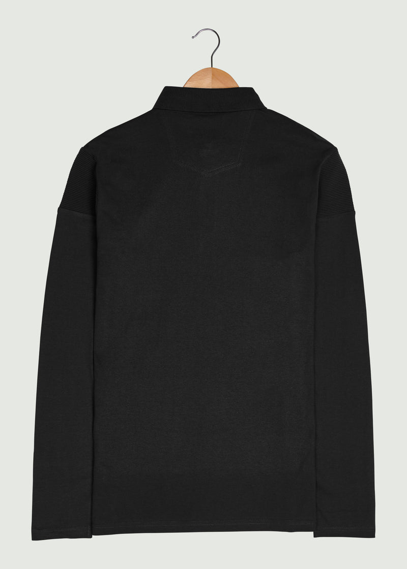 Chessum LS Polo Shirt - Black