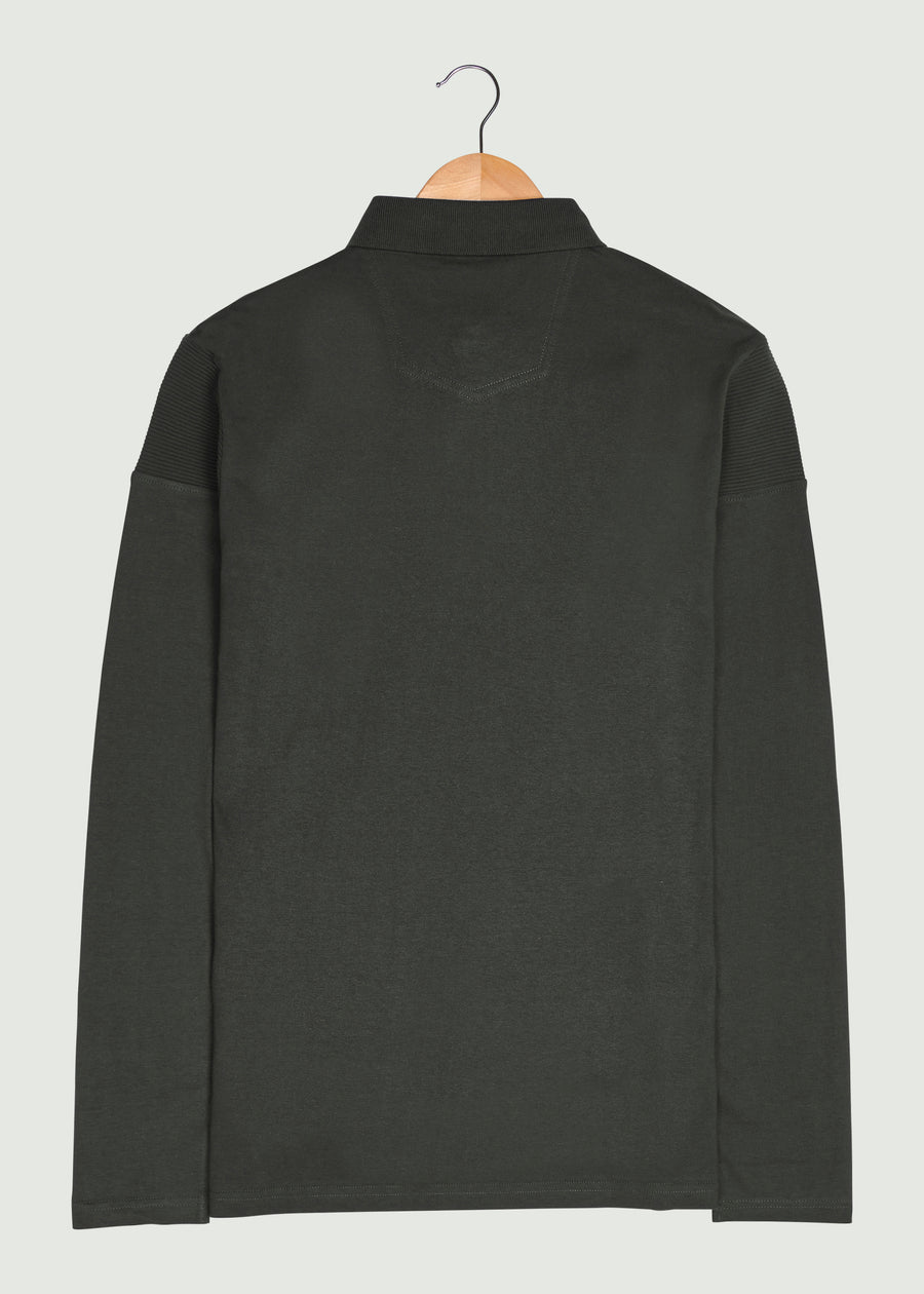Chessum LS Polo Shirt - Charcoal