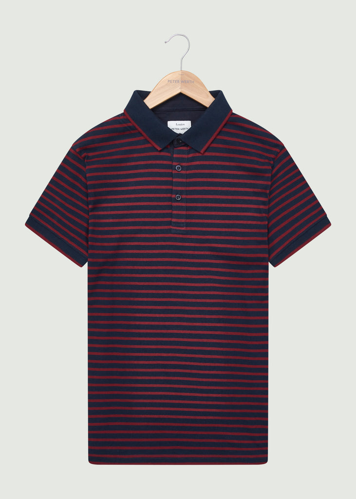 Barrow Polo Shirt - Navy/Burgundy