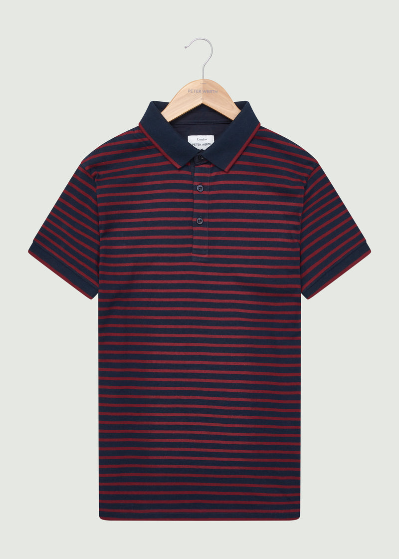 Barrow Polo Shirt - Navy/Burgundy