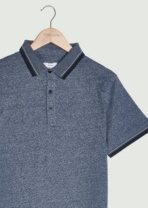 Fount Polo Shirt - Blue Marl