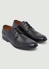 Curtis Toe Cap Derby Shoes - Black