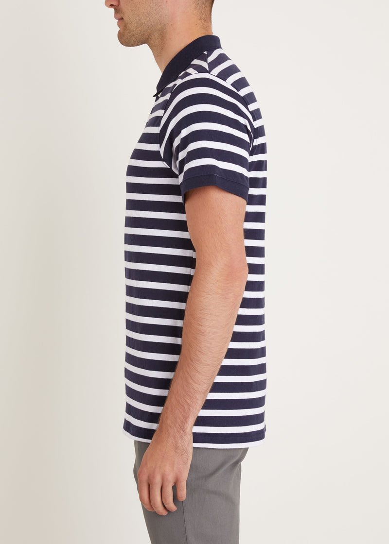 Gresley Polo Shirt - Navy/White