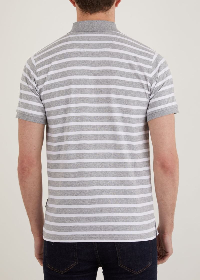 Gresley Polo Shirt - Grey/White