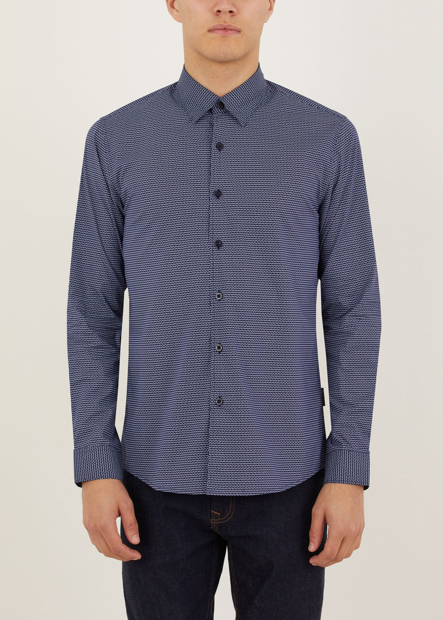 Parbury Long Sleeve Shirt - Navy